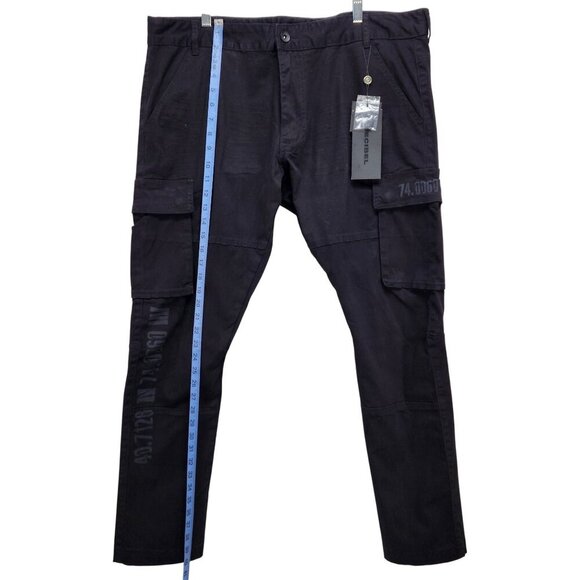 Decibel Mens Black Cargo Utility Pants Size 40X32 - Picture 5 of 14